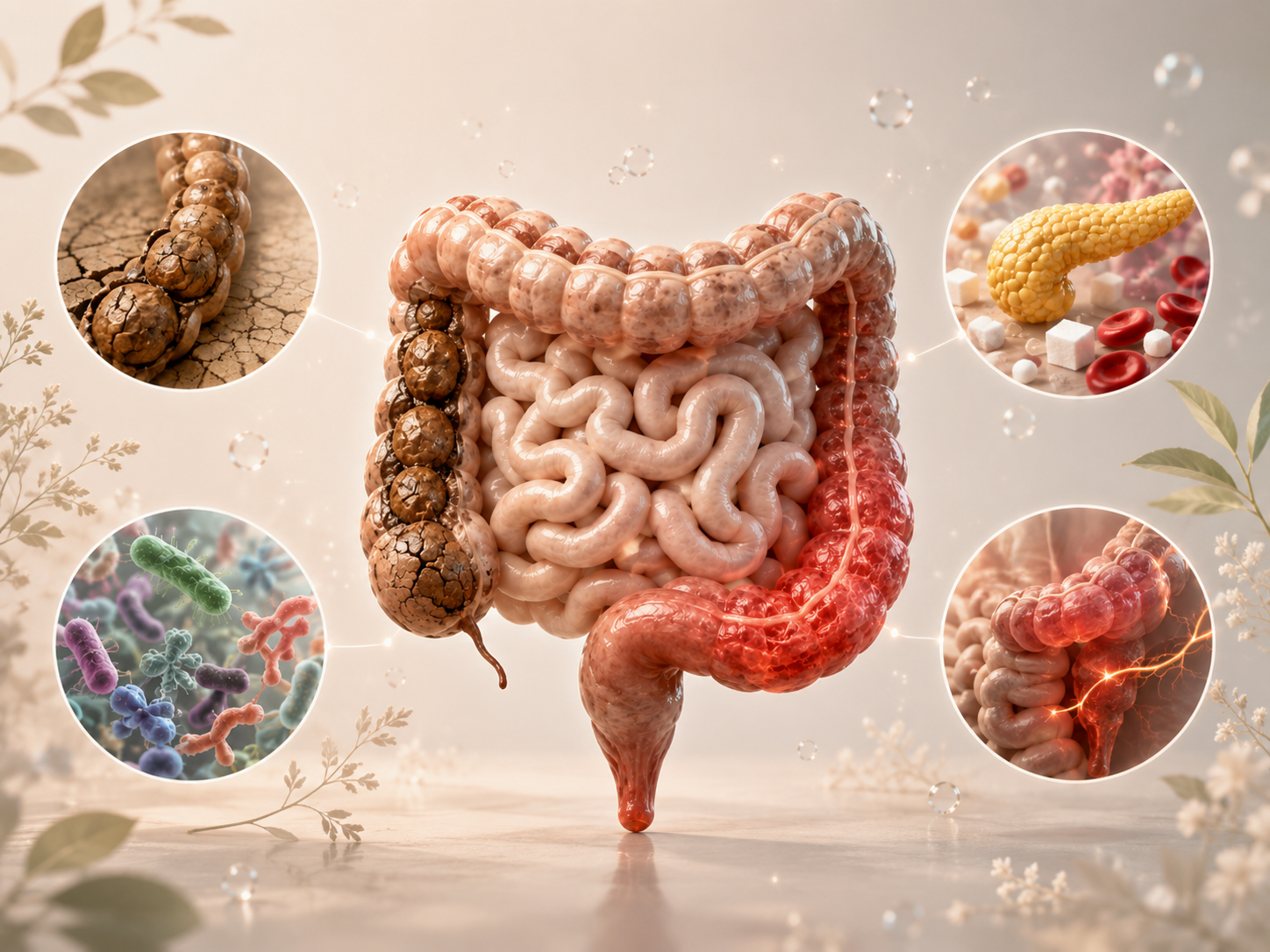 Constipação, diabetes, disbiose e SII: por que seu intestino fala de 4 jeitos diferentes