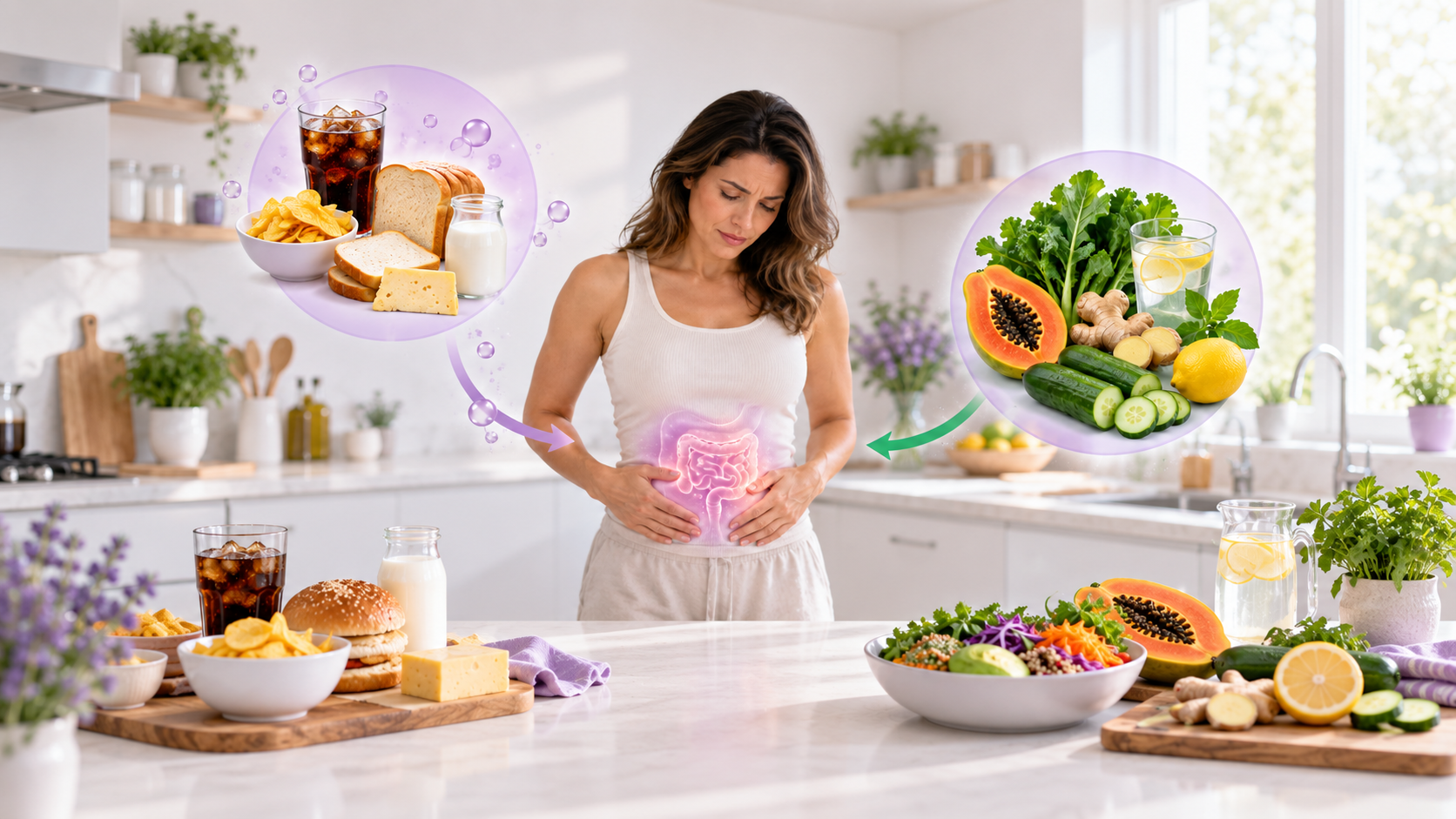 Inchaço abdominal: causas reais e como eliminar com a dieta certa